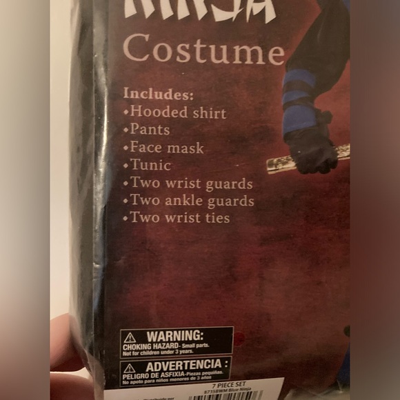 NWT Ninja costume 7 piece set youth size Large 10/12 NEW tunic pants set - Picture 3 of 9